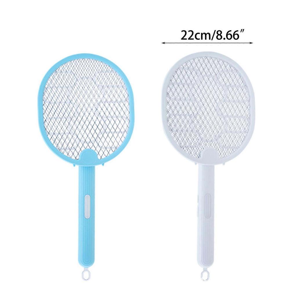 Zapper Mosquito Swatter Anti Mosquito Killer Lamp Repellent-Fly Racket Rechargeable Adjustable Electric Kills Fly Racket  White