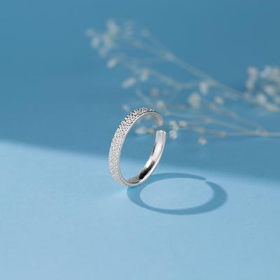 Minimalist Matte Brushed Ring, Feminine Plain Ring, Ring Ins Opening Adjustable Index Finger Ring
