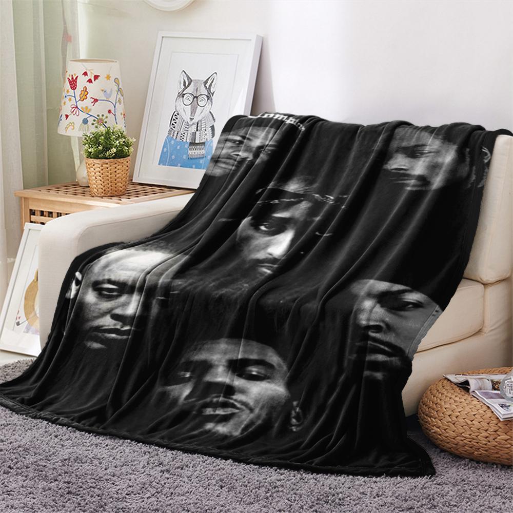 1Pc Tang Clan Print Flannel Blanket, High quality Comfortable for All Seasons, Home Decor, Warmth and Comfort, Perfect for Christmas Gifts