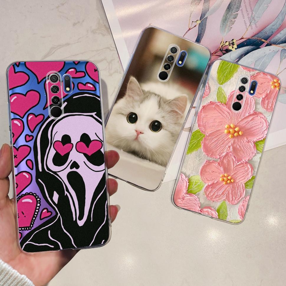 For Xiaomi Redmi 9 2020 Case Cute Cartoon Cover Soft Silicone Phone Case For Xiaomi Redmi 9 Redmi9 ShockProof Bumper 6.53"