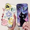 Per Xiaomi Black Shark 5 Pro Shark5 Custodia per Telefono Black Shark 5 5Pro Elegante Floreale Gatto Dipinto Morbido Silicone TPU Custodie
