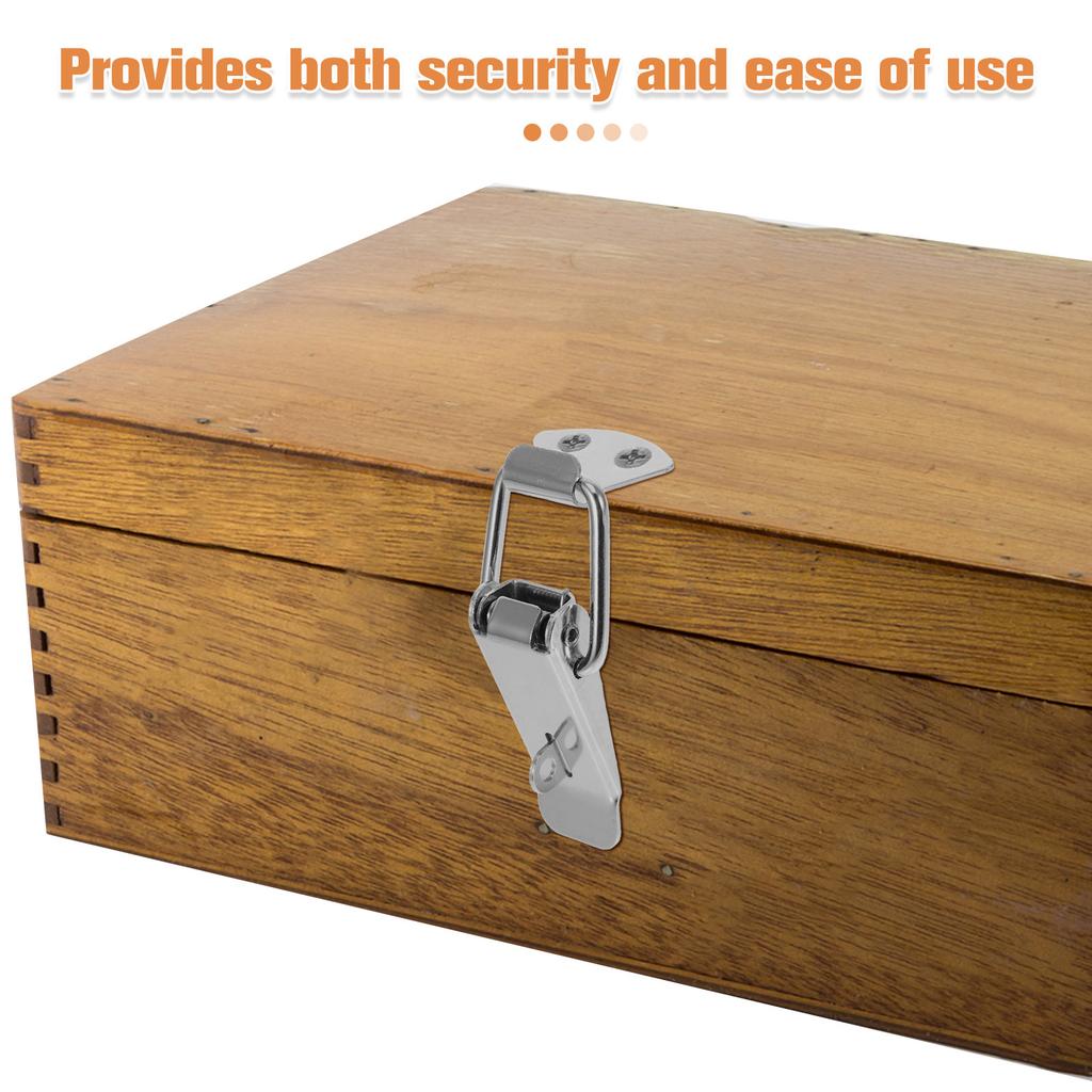 Spring Loaded Toggle Latch Stainless Steel Toggle Lock Padlock Hole Cabinet Wooden Case Toolboxes Chest Trunk Heavy Duty Luggage