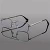 [Vintage Flat Lens Glasses] Unisex Full-Frame Metal Vintage Flat Lens Glasses - 1 Pair - New Summer Fashion Trend for Business Casual Daily Wear