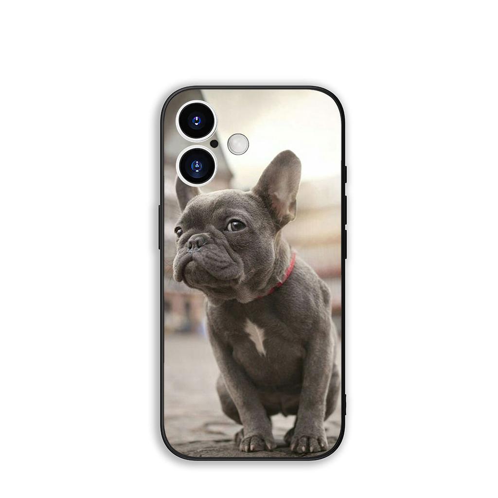 Phone Cover Dog Lovely France Bulldog Casing for Apple iPhone 16 15 14 Plus 13 12 Mini 17 Pro Max + ProMax 16E Air 15+ Case