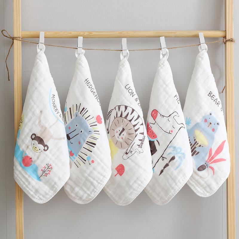 Набор из 5 уникальных шестислойных полотенец для лица из чистого хлопка высокой плотности — фото 8