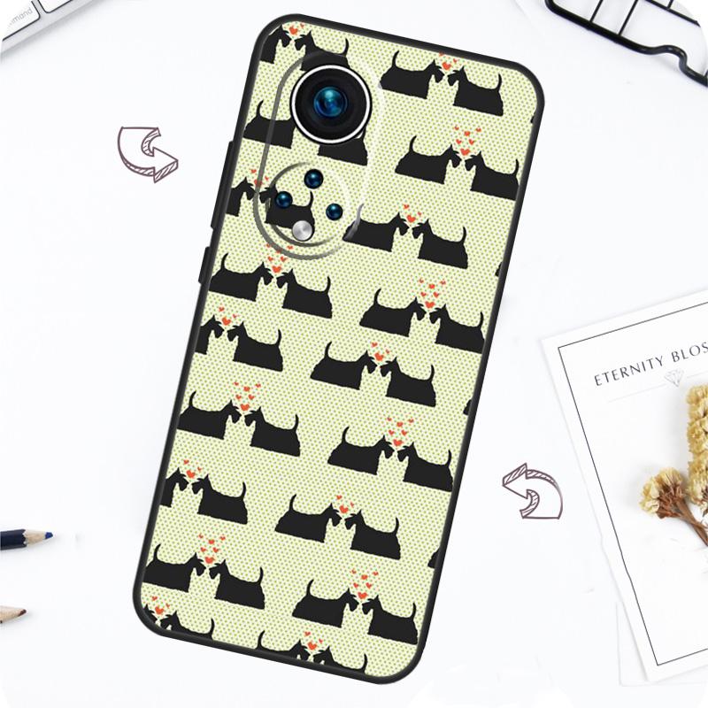 Scottish Terrier Pattern Case For Honor Magic 7 5 6 Pro Honor 200 Pro X9b X9a X8b X8a X8 X9 X9c 50 70 90 Lite Cover
