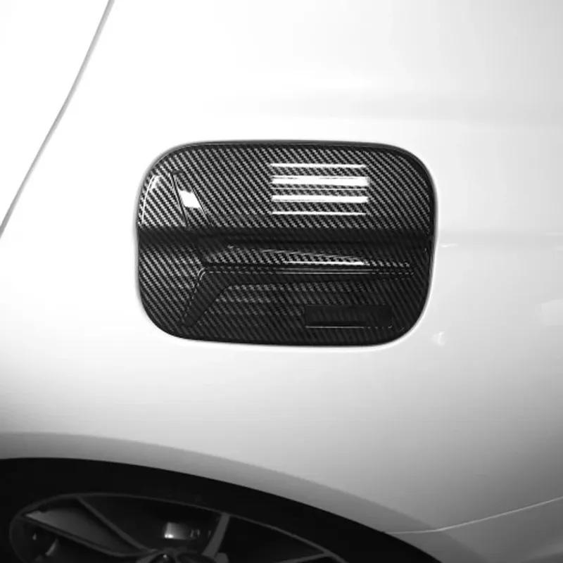 Car Exterior Accessories Carbon Fiber Style Fuel Tank Oil Cap Gas Cover Trim For Genesis G70 -2025 LHD/RHD