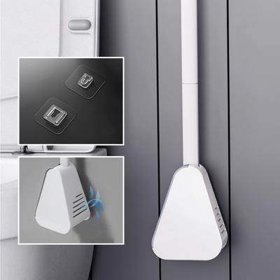 Golf Toilet Brush Long Handle Soft Rubber Cleaning Brush Household Wall Mounted Non-Punching Plastic Handle