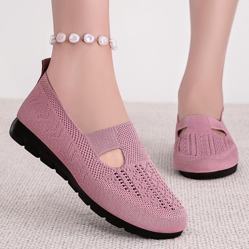 Women's Summer Flyknit Breathable Casual Shoes - Lightweight, Comfortable, and Versatile