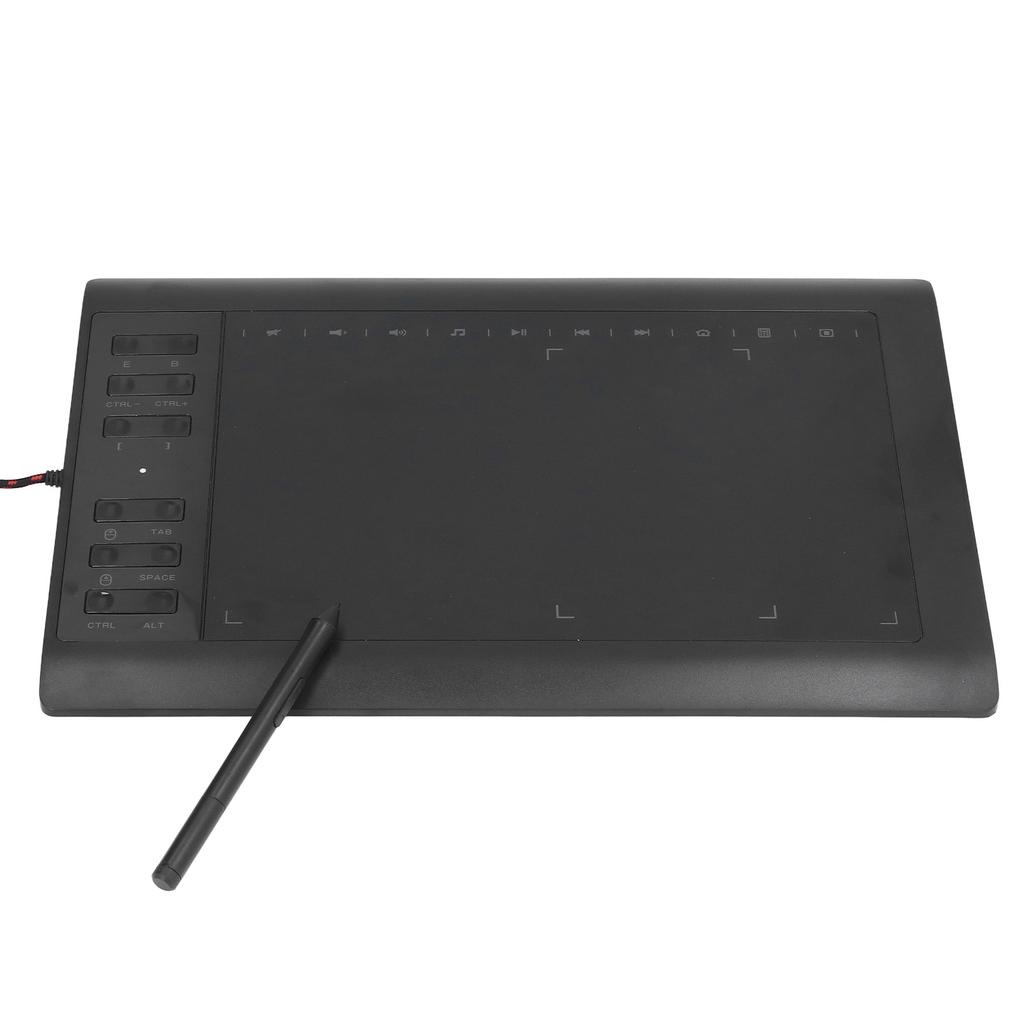 Graphics Drawing Tablet 233PPS 5080LPI 8192 Level Pressure Sensitivity Graphics Tablet for Desktop