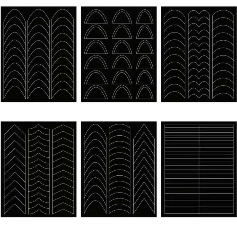 

Minimalist Easiest for Match White Waterproof Comes with Adhesive Backing Stickers H-French Auxiliary Stickers [Set of 6]