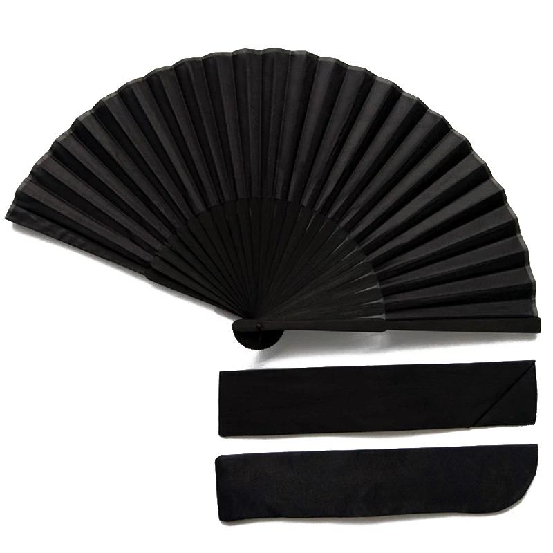 Folding Fan Black Hand Fan Vintage Folding Fans Wedding Party Favor Supplies Dance Home Party Folding Decorative Fans