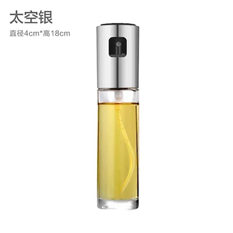 

Oil Spray Olive Oil Spray Bottle Kitchen BBQ Cooking Dispenser Camping Baking Vinegar Soy Sauce Sprayer Containers серебряный
