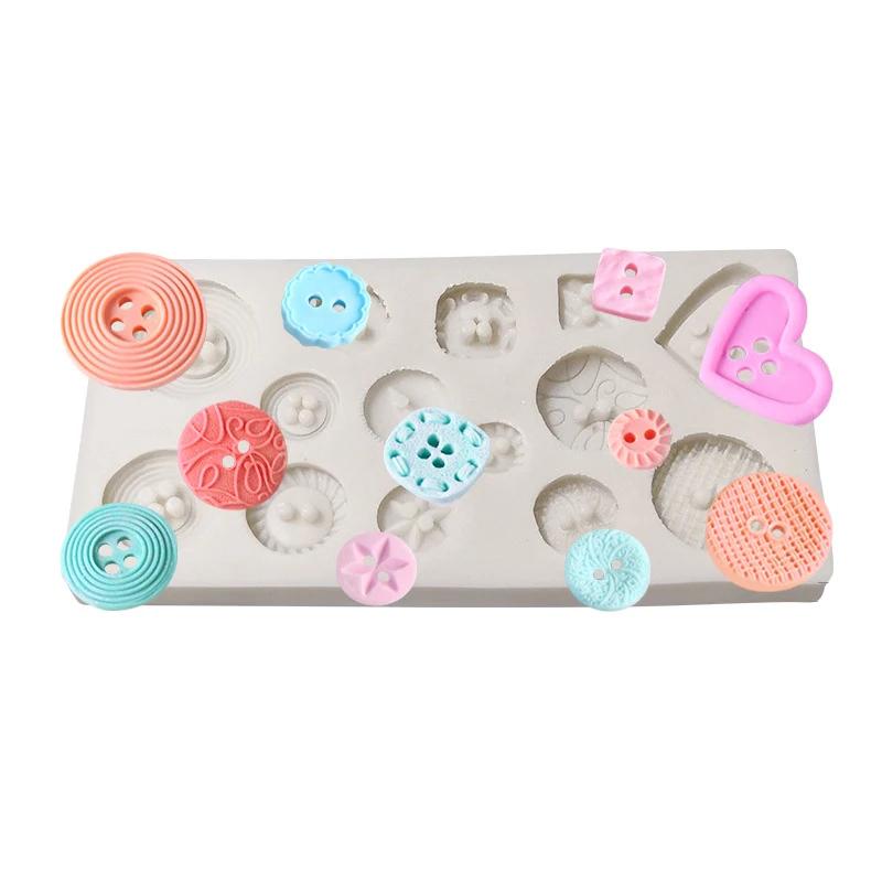 Silikon-Knopfformen für Kuchen, DIY-Fondant, Schokolade, Kekse, Eiscreme, Silikonform für Fondant, Bonbons, Back- und Dekorationswerkzeug