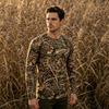 T-shirt Mimetica Bionica Foglia di Canna Corteccia d'Albero 3D da Uomo a Maniche Lunghe Casual Moda Personalizzata Comoda Traspirante Versatile T-shirt Autunnale