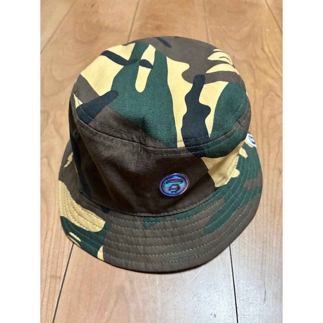Used AAPE BY A BATHING APE bucket hat camouflage hologram