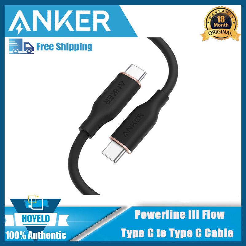 

Кабель Anker 240 Вт, двойной Type-C PD, безопасный для кожи, для Android-ноутбуков