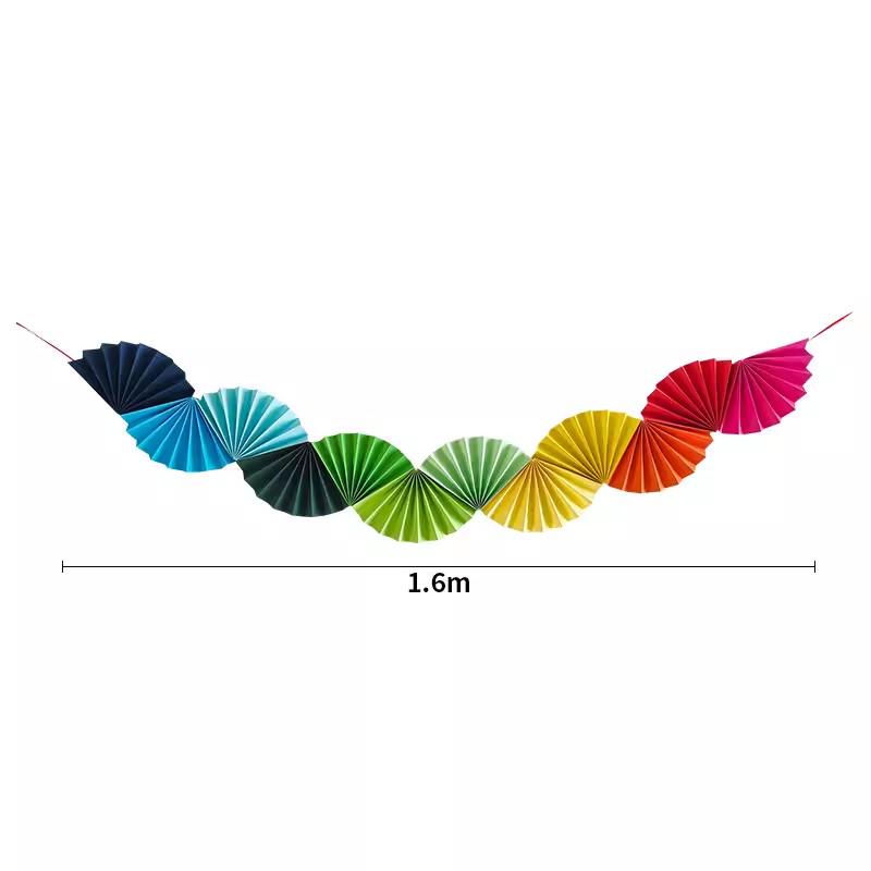 Hawaii Forest Green Wedding & Party Decor: Origami Paper Fan Theme