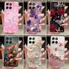 For Motorola Moto G57 Power / G67 Power 5G Case Clear Luxury Fashion Butterfly Flowers Soft TPU Silicone Casing Protective Cover