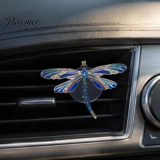 Mirror Hanging Decorative Ornamrent Dragonfly Car Vent Clips, Metal Air Outlet Clip, Unique Vehicle Interior Styling Conditioning Clips for