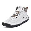 Men's Plus Size High-Top Martin Boots - Winter Casual Leather with Handmade Stitching