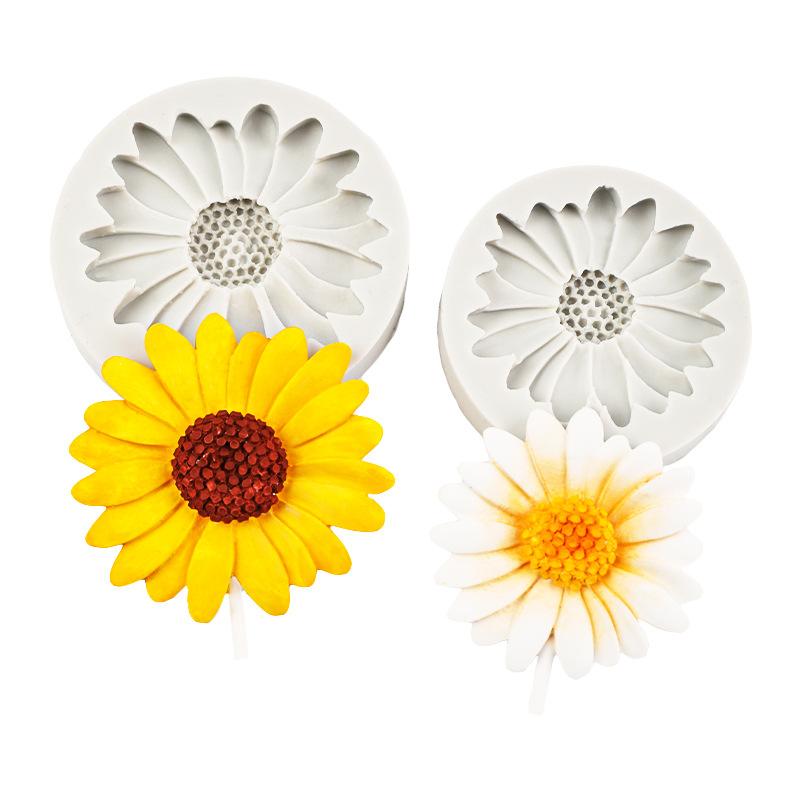 Moule de Cuisson en Silicone Moulage de Bijoux DIY Forme de Fleur 3D Marguerite Fabrication de Savon Artisanat Moule à Bougie Décoration Intérieure