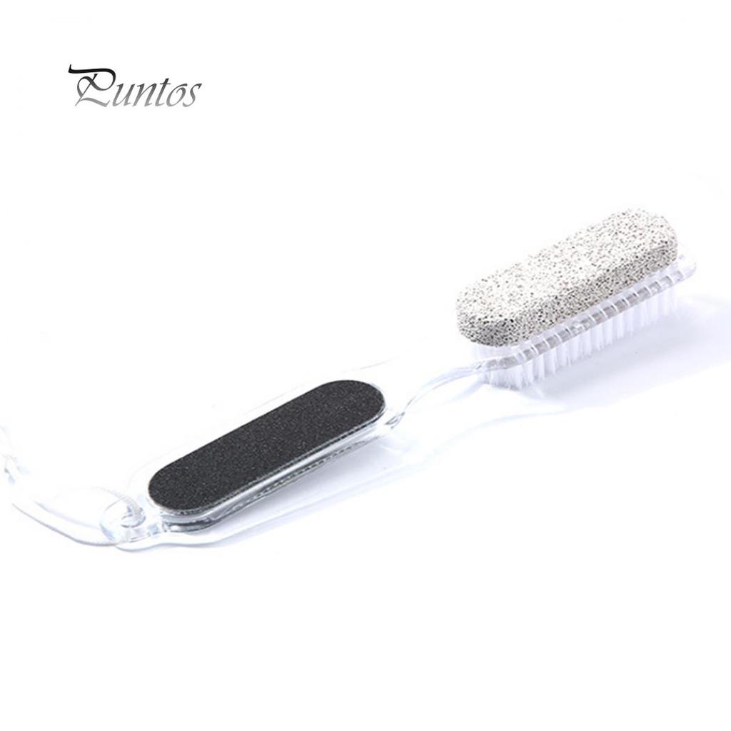 Perie pentru pedichiură 4 în 1, piatră ponce, exfoliantă pentru îndepărtarea pielii moarte, masaj Spa