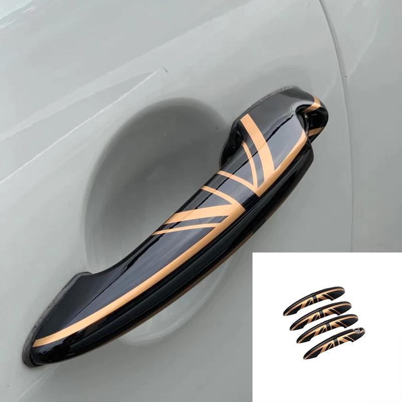 Door Handle Cover For MINI R60 Countryman Cooper S 2011-2016 PC Plastic Protective Case Cars Accessories Red Checker JCW Gold