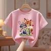 12M-9T summer child kids boys girls Polyester cartoon short sleeve T shirt
