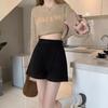 Women's High-Waisted Woolen Shorts: 2023 Autumn/Winter A-Line, Wide-Leg, Casual Fashion for Outerwear with Boots.