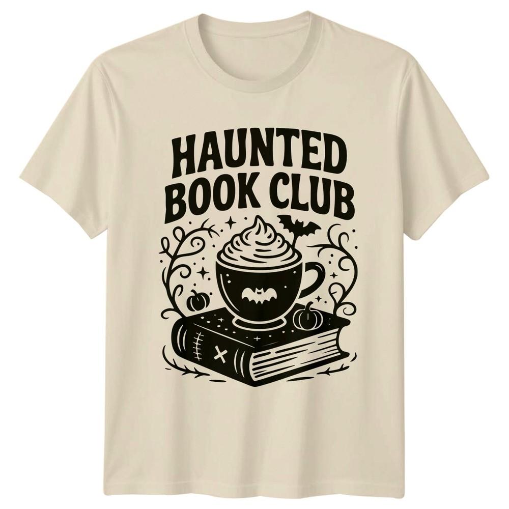 Haunted Book Club Halloween Reading Unisexs TShirt Unisexs Tee Graphic Unisex Top