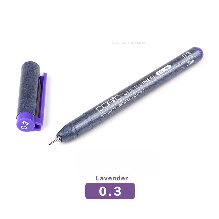 Japanese Colored Hook Line Pen Waterproof Art Supplies Anime Architectural Design Ink Tube Drawing Pen Watercolor Outline Marker