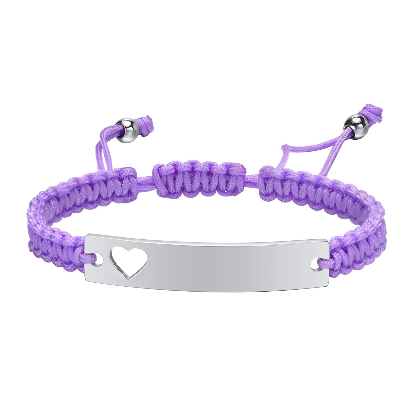 

Custom Messages Nameplate ID Bracelets for Women,Casual Handmade Rope Braided BFF Friendship Bridesmaid Gift Jewelry,Adjustable