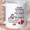 Fun Friendship Mug with Spanish Quote, Perfect for Coffee or Juice, 11 Ounces or 360 Milliliters, Great Gift Idea, 1 Pc