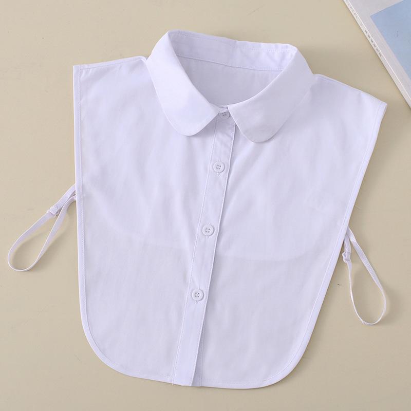 White Shirt Fake Collar Round Neck Doll Collar Accessory Collar Shirt Fake Collar Women'S Black B8 White B9