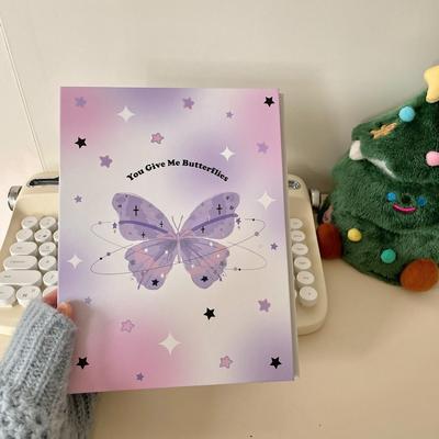 Ins Butterfly A5 Kpop Photocard Binder Photo Cards Collect Book Storage Album Diy Hardcover Notebook Agenda Korea Stationery