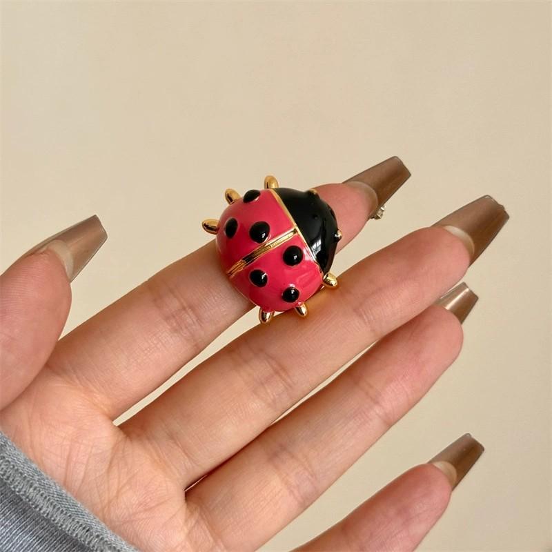 Vintage Enamel Rhinestone Insect Ring Colorful Cute Butterfly Beetle Punk Y2K Jewelry for Women Accessories Party Gift