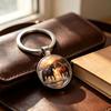 Exquisite Horse-Shaped Alloy Keychain & Glass Pendant - Elegant Bag Ornament & Gift Accessory