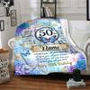 Happy 50Th Birthday Blanket Customize Your Name Warmthful Decor Perfect For Sofa Couch Office Bed Picnics For All Occasions Stylish Decor Perfect Gift