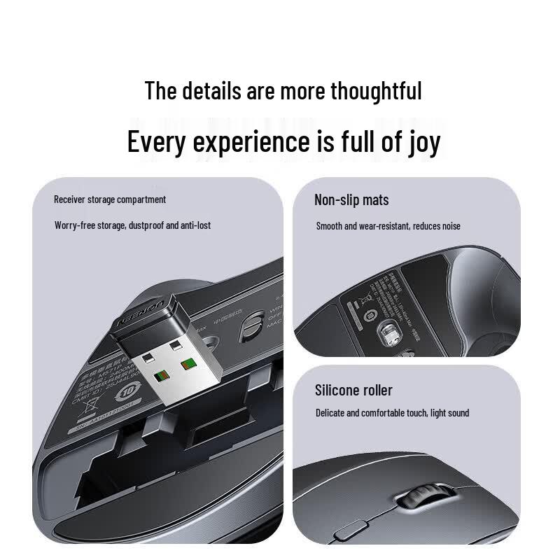 UGREEN Ergonomic Wireless Bluetooth Vertical Mouse