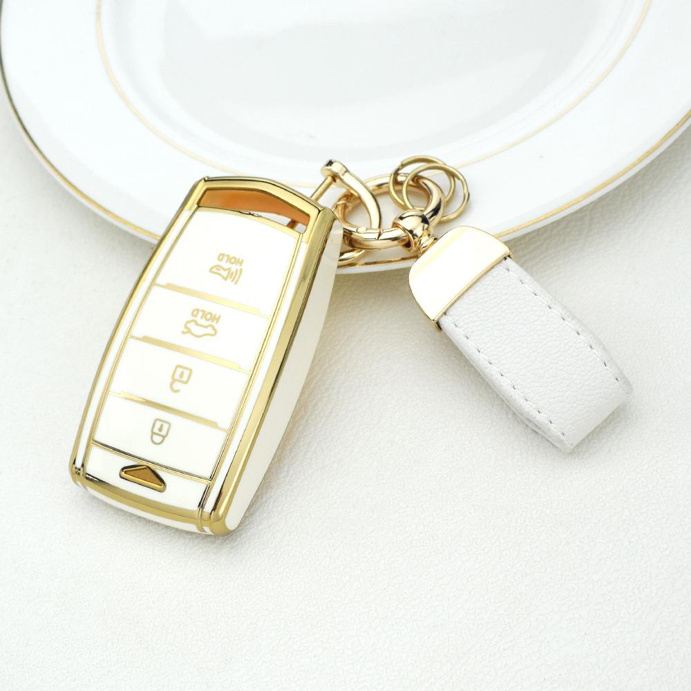 4 Buttons TPU Car Smart Key Case Cover for HYUNDAI 2020 Genesis G70 G80 EQ900 G90 Auto Key Fob Shell Protector Accessories