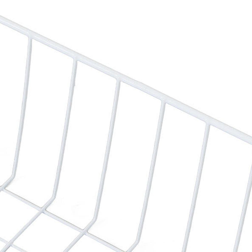 2Pcs Refrigerator Storage Basket Organizer Hanging Metal Rack with PE Coating Freezer Metal Wire Basket Kitchen Appliance