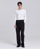 Dibeullu Tailored Crew Neck Long Sleeve Off-White