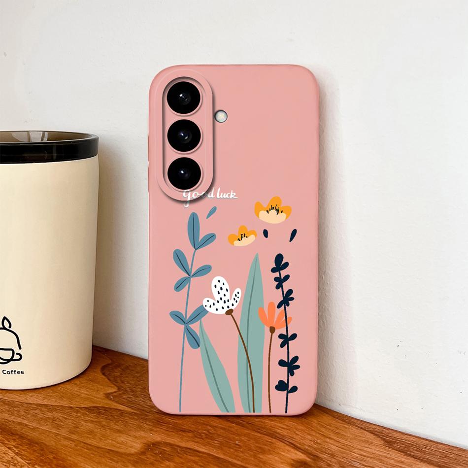 Candy Flower Case For Samsung Galaxy S26 Ultra Plus Soft Liquid Silicone Upgrade Lens Protection Back Cover For Galaxy S 26 Capa