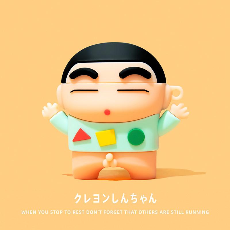 

For Airpods 1 2 3 4 Pro Pro 2 Pro 3 Funny and Cute Crayon Shin Chan Silicone Earphone Case Accessories Cover Airpods Pro 3