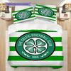 Celtic F.C Pattern Bedding Quilt Set Quilt Cover Pillowcase Home Decoration Birthday Gift (1 * duvet cover + 2 * pillowcase, without core)