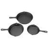 3 Piece Frying Pan Set Cast Iron Prevent Stick Multifunction Mini Fry Egg Pan with Long Handle for