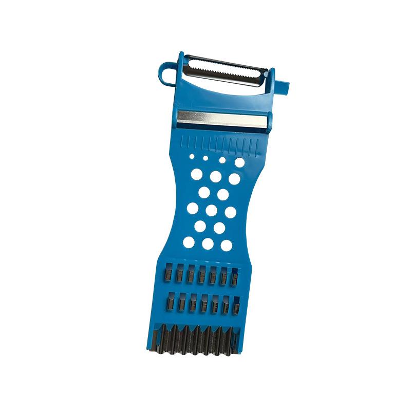 

Multifunctional Kitchen Cutter, Potato Slicer, Grater, Cucumber Slicer, Plastic Peeler, Small Tool, 2-Pack 2 pices синій