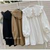 Korean Version Chic Niche Women's Doll Collar Shirt  Spring and Autumn Design Sense Top