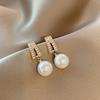 Pearl Earrings Fashion Temperament Elegant Celebrity Style Stud Earrings